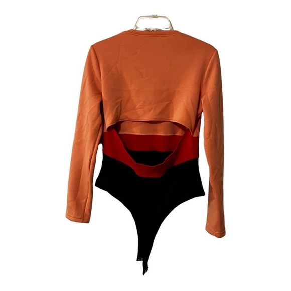 Proenza Schouler Colorblock White Label Jersey Bodysuit L Long sleeve Luxury - Picture 11 of 16